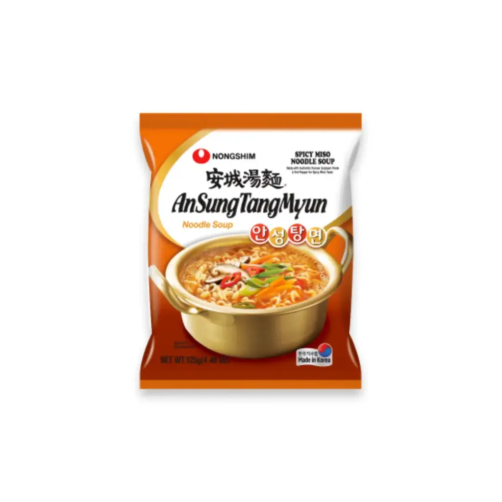NONGSHIM ANSUNGTANGMYUN RAMYUN NOODLES 125G  نودلز راميون أنسونغتانغميون من نونغشيم 125 غرام                               