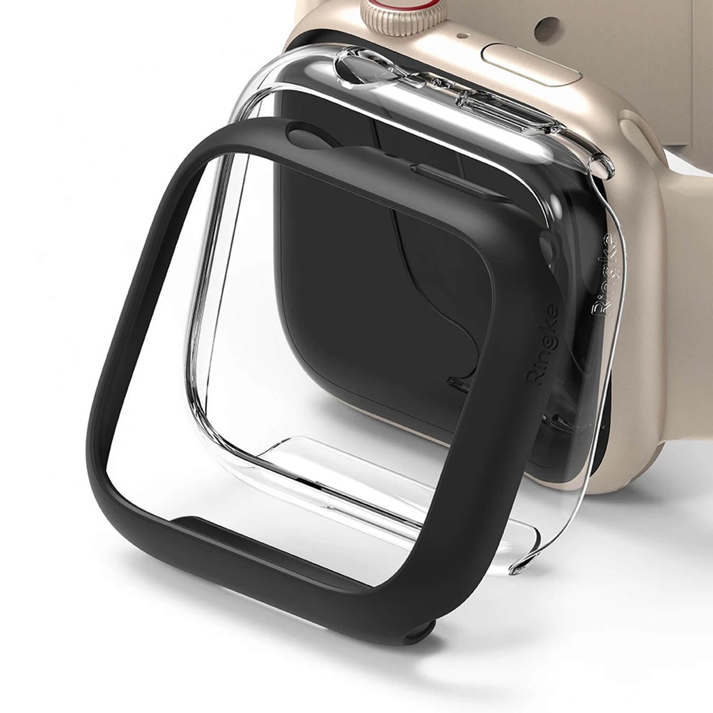 APPLE WATCH 41MM SLIM-CLEAR(1P) + MATTE BLACK(1P)                                                                ساعة ابل 41 مم - نحيفة - شفافة (قطعة واحدة) + سوداء غير لامعة (قطعة واحدة)