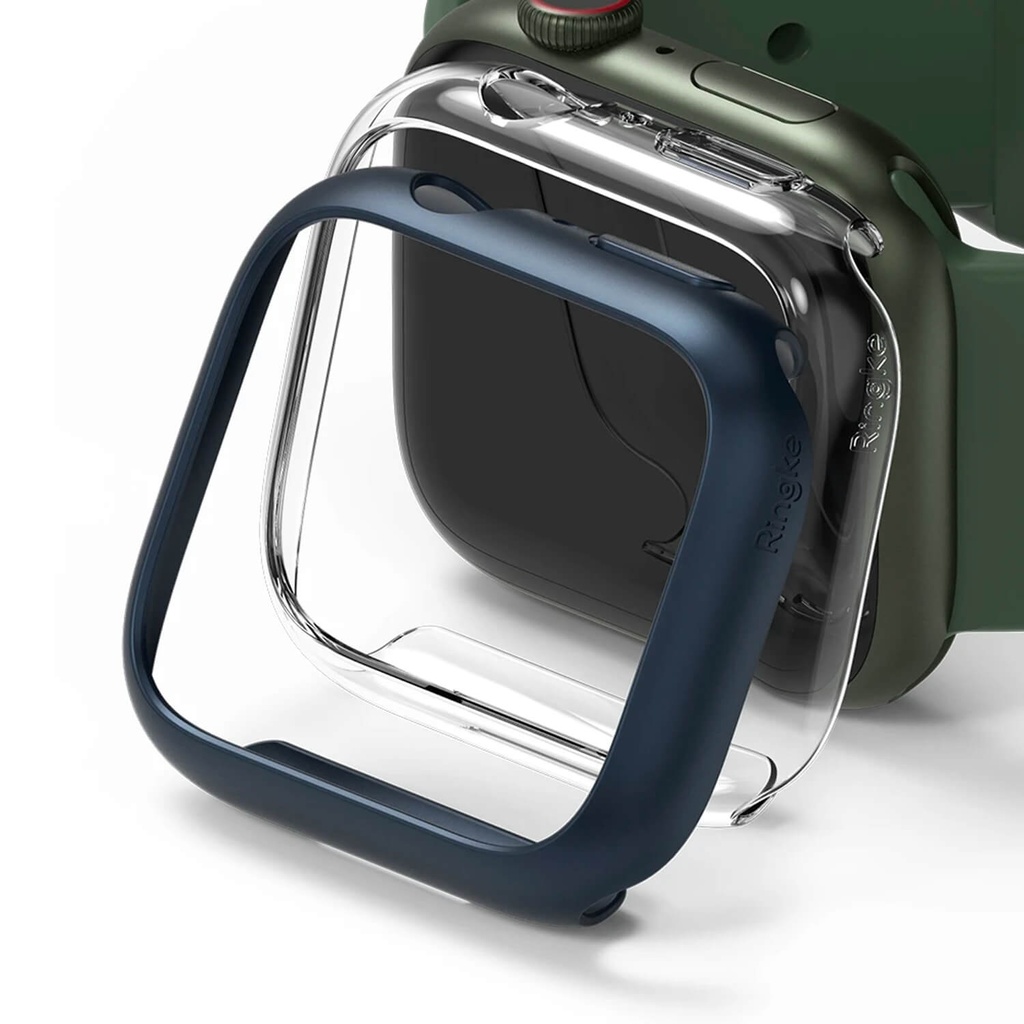 APPLE WATCH 45MM SLIM-CLEAR(1P) + METALLIC BLUE(1P)                                                                  ساعة ابل 45 مم - نحيفة - شفافة (قطعة واحدة) + زرقاء معدنية (قطعة واحدة)
