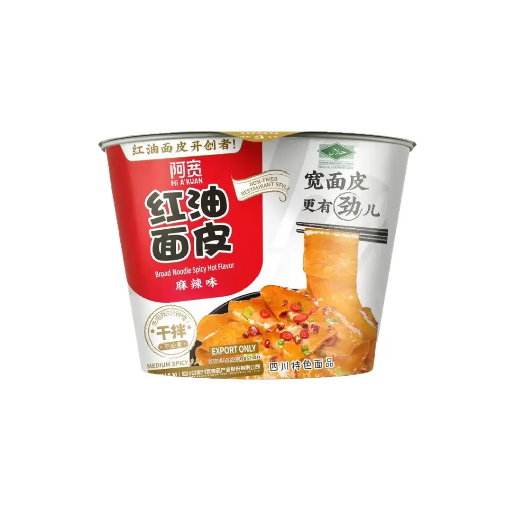 BROAD NOODLE SPICY HOT FLAVOR BOWL 110G وعاء نودلز عريض بنكهة حارة 110 جرام  