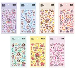 BT21 CLEAR STICKER PARTY ملصق حفلة BT21 الشفاف