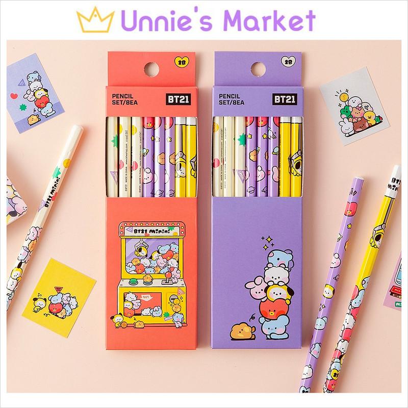 BT21 PENCIL SET VER. 3 - 8PCS                             مجموعة أقلام رصاص BT21 الإصدار 3 - 8 قطع