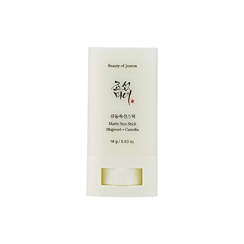BEAUTY OF JOSEON Matte SUN STICK : MUGWORT + CAMELIA 18G جمال جوسون - قلم حماية من الشمس غير لامع: عشبة الشيح + الكاميليا 18 جرام