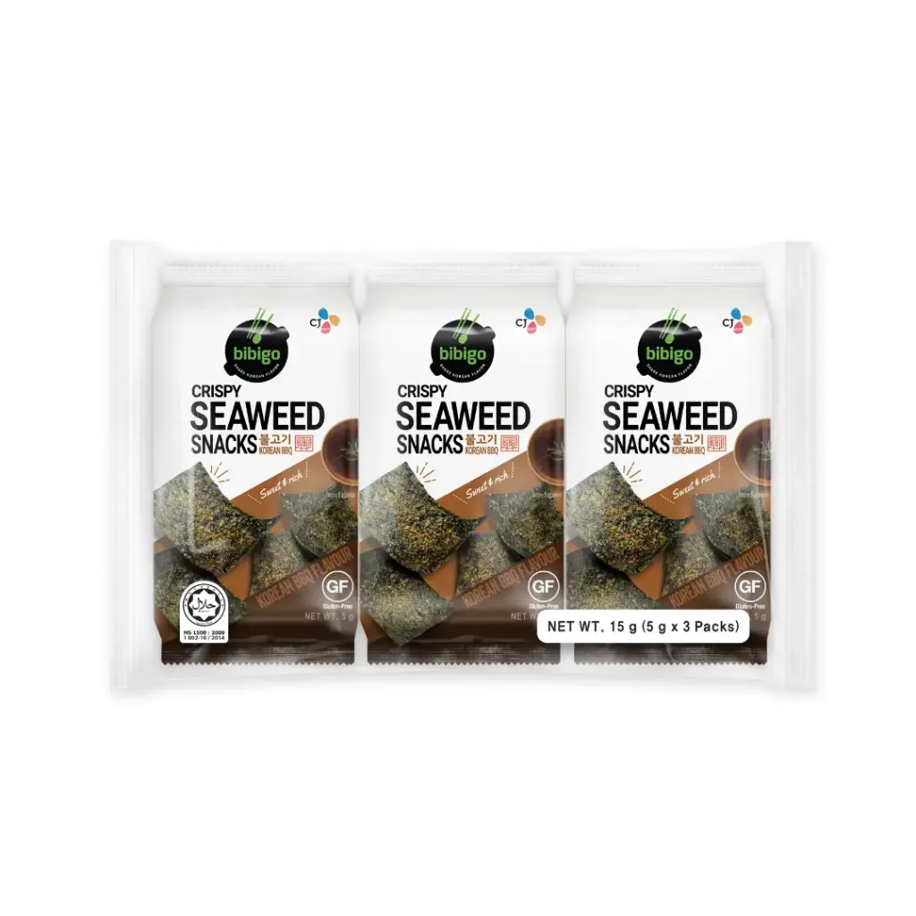 CRISPY SEAWEED SNACK BBQ 15G                           وجبة خفيفة مقرمشة من الأعشاب البحرية المشوية 15 جرام