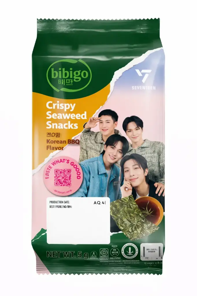 CRISPY SEAWEED SNACK BBQ 15G                           وجبة خفيفة مقرمشة من الأعشاب البحرية المشوية 15 جرام