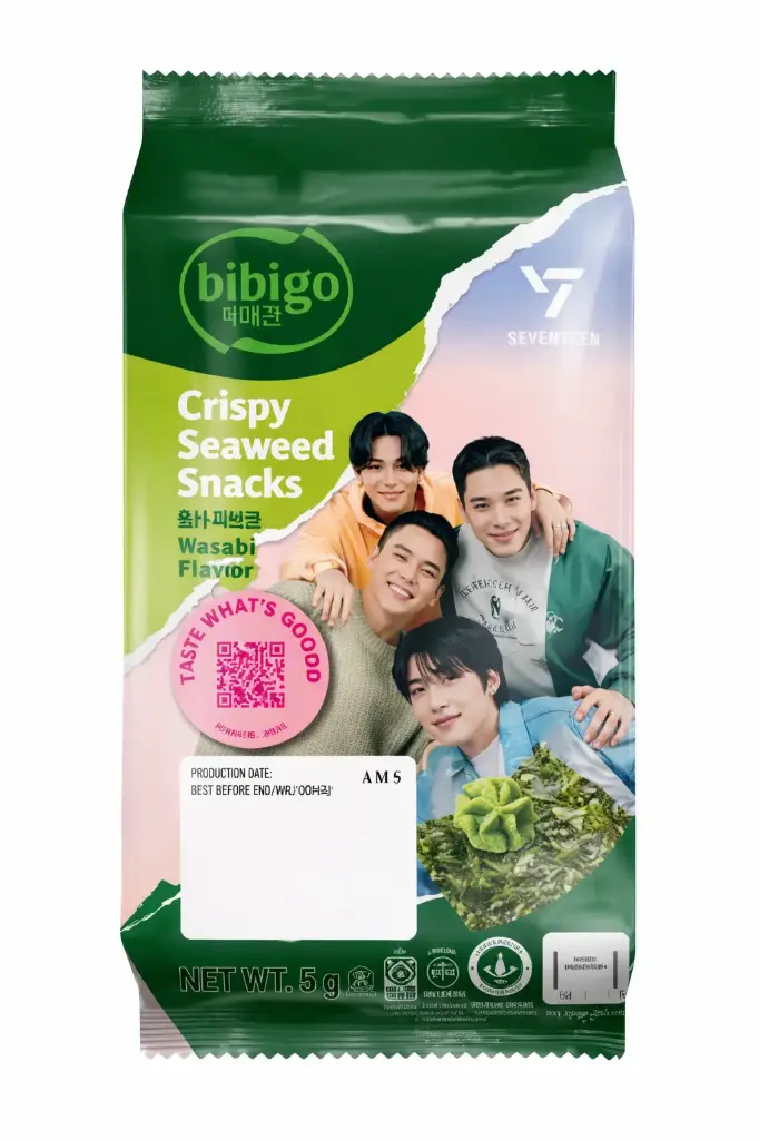 CRISPY SEAWEED SNACKS WASABI 15G                      وجبات خفيفة مقرمشة من الأعشاب البحرية بنكهة الواسابي 15 جرام