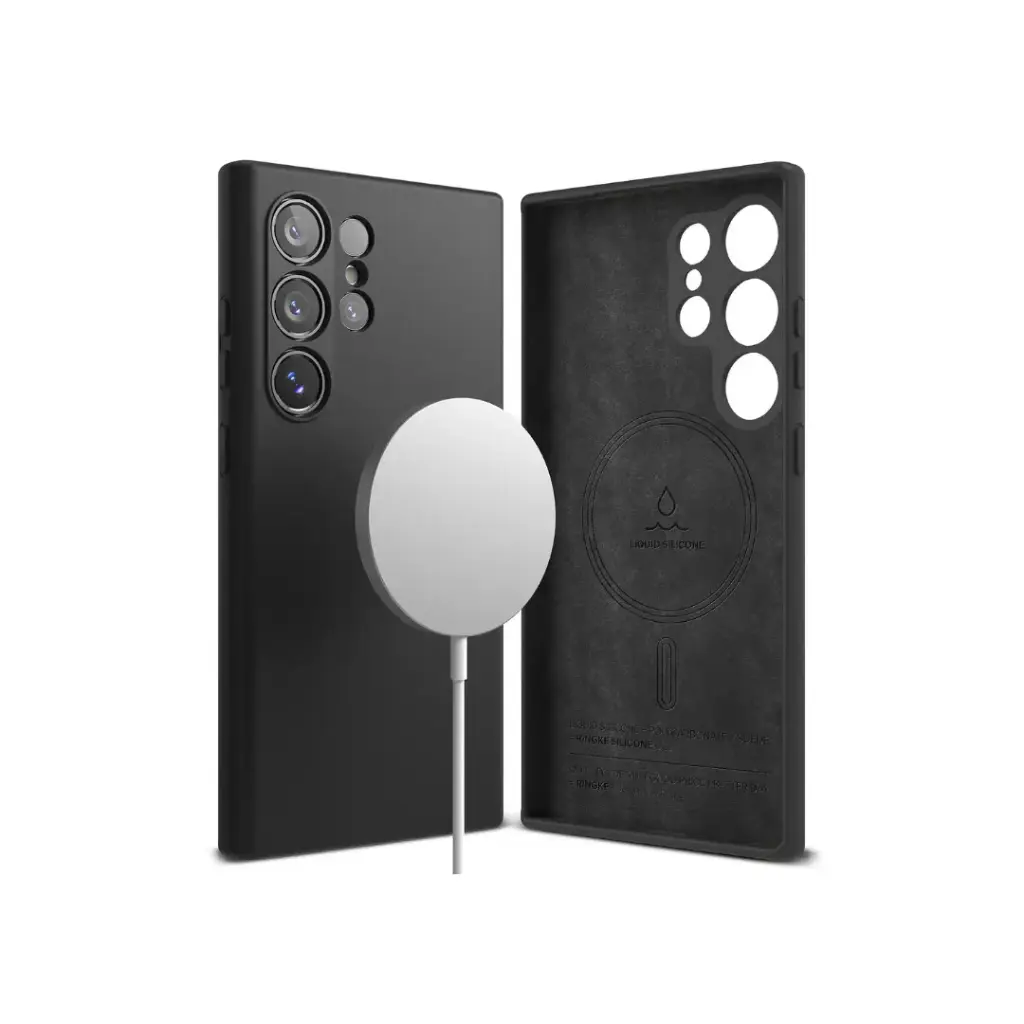 GALAXY S24 ULTRA - SILICONE MAGNETIC (BLACK) جالكسي S24 ألترا - سيليكون مغناطيسي (أسود)