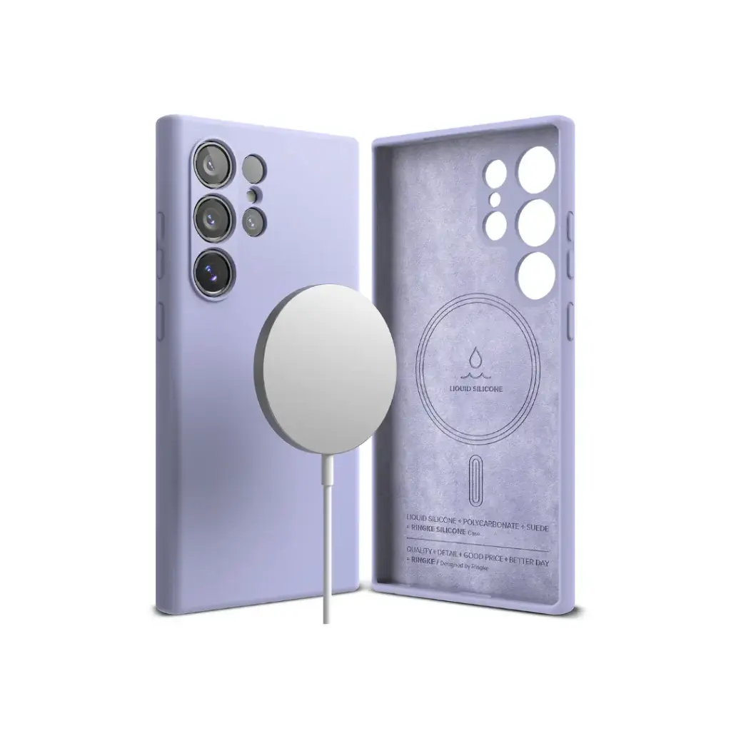 GALAXY S24 ULTRA - SILICONE MAGNETIC (LAVENDER) جالكسي S24 ألترا - سيليكون مغناطيسي (لافندر)                                                