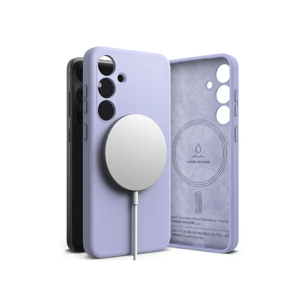 GALAXY S24-  SILICONE MAGNETIC  (LAVENDER) جالكسي S24 - سيليكون مغناطيسي (لافندر)