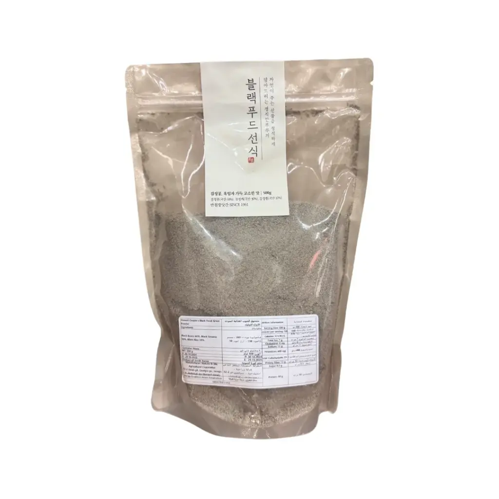 HONEST COUPLE BLACK FOOD GRAIN POWDER 500G  مسحوق حبوب الطعام الأسود من هونست كوبل، 500 غرام