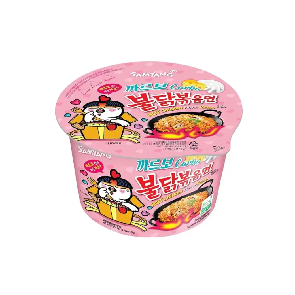 HOT CHICKEN CARBONARA BIG BOWL 105G    دجاج كاربونارا حار وعاء كبير 105 جرام