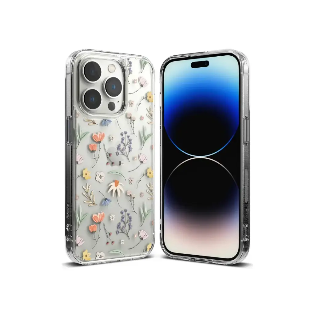 IPHONE 14 PRO- FUSION DESIGN (Dry FLOWERS)آيفون 14 برو- تصميم فيوجن (زهور جافة)