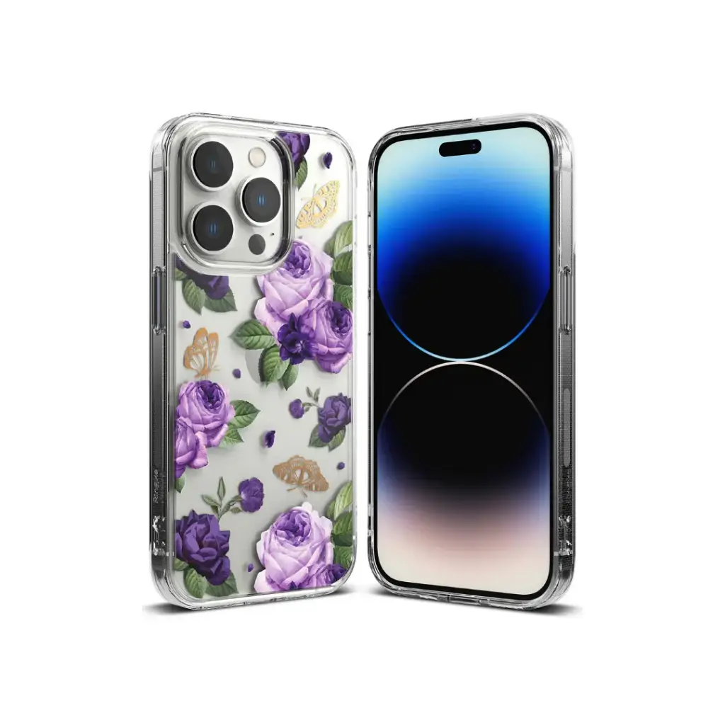 IPHONE 14 PRO- FUSION DESIGN (PURPLE ROSE) آيفون 14 برو- تصميم فيوجن (وردي بنفسجي)