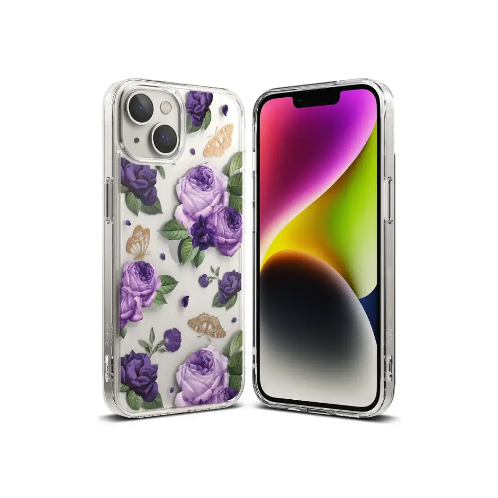 IPHONE 14- FUSION DESIGN (PURPLE ROSE)     آيفون 14 - تصميم فيوجن (وردي بنفسجي)