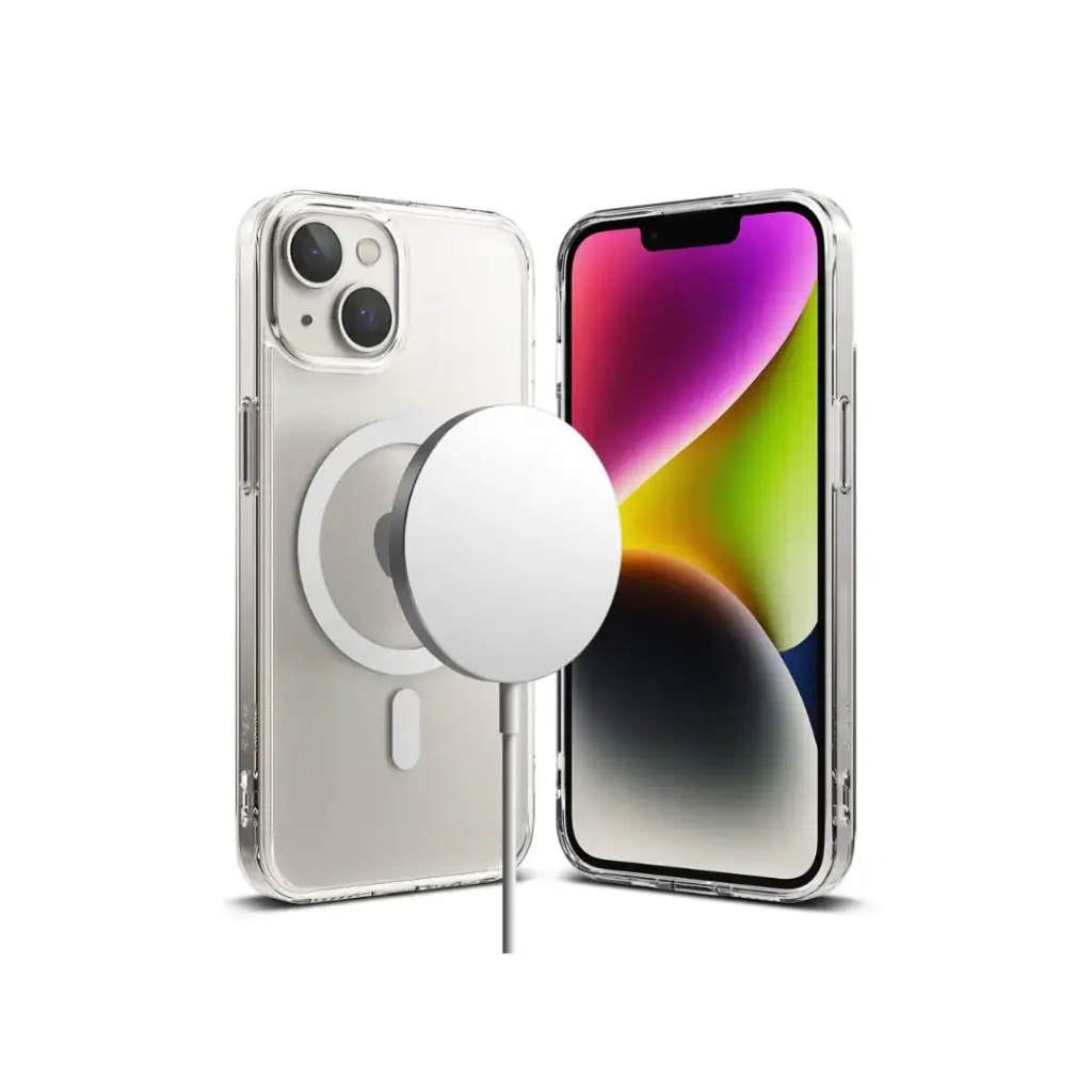 IPHONE 14- FUSION MAGNETIC (MATTE CLEAR)  آيفون 14 - غطاء مغناطيسي مدمج (شفاف غير لامع)
