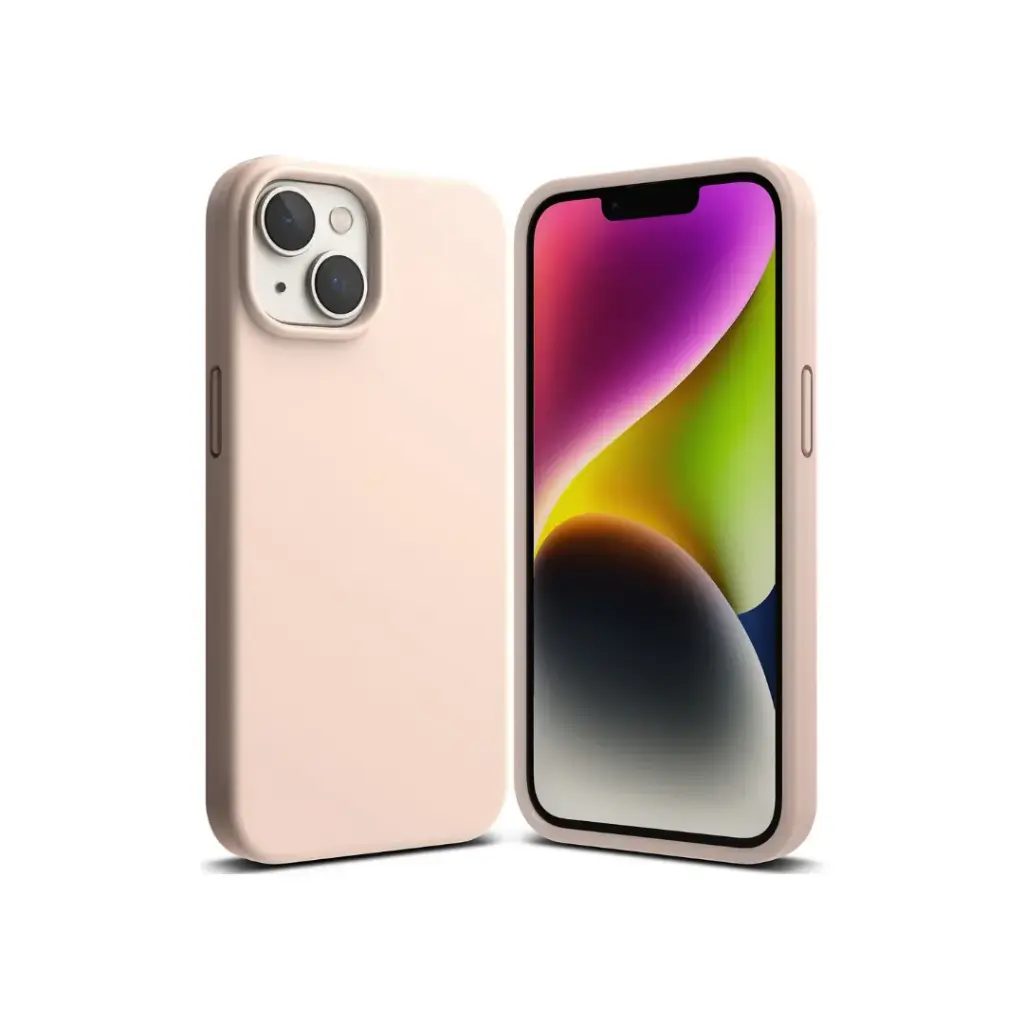 IPHONE 14- SILICONE (PINK STAND) آيفون 14 - سيليكون (حامل وردي)