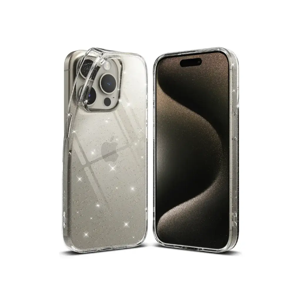 IPHONE 15 PRO MAX-AIR -(GLITTER CLEAR) آيفون 15 برو ماكس - إير - (شفاف لامع)