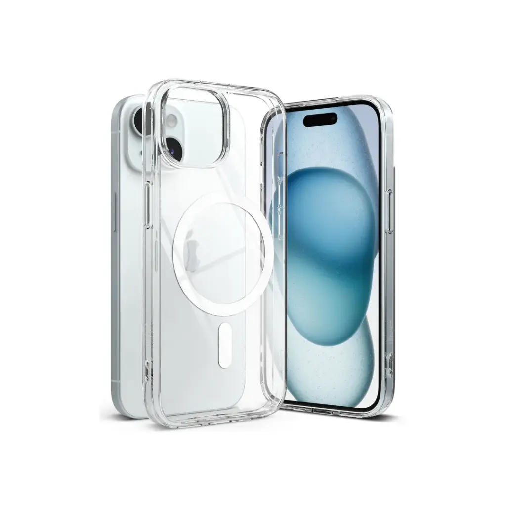IPHONE 15 FUSION MAGNETIC CLEAR غطاء مغناطيسي شفاف لهاتف آيفون 15 فيوجن
