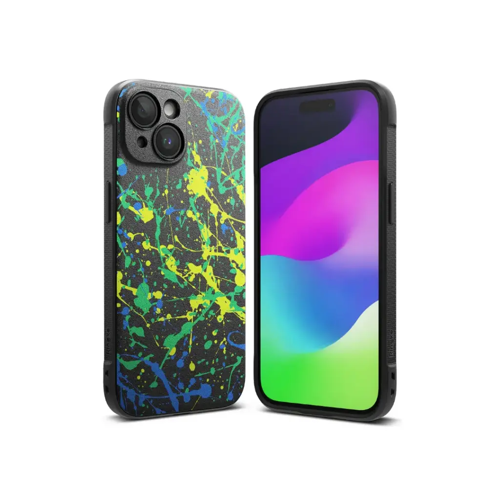 IPHONE 15- ONYX DESIGN (ACTION PAINTING)                                                         آيفون 15 - تصميم أونيكس (رسم الحركة)