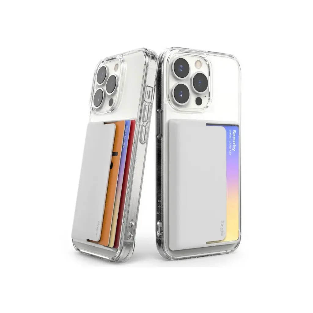 MAGNETIC SIDE SLOT CARD HOLDER -  LIGHT GRAY                                                            حامل بطاقات بفتحة جانبية مغناطيسية - رمادي فاتح