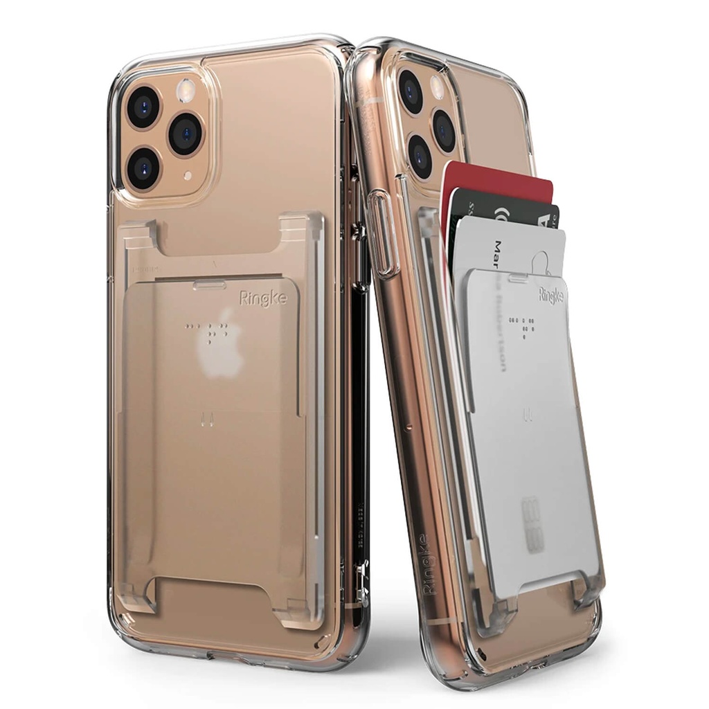 MAGNETIC STAND SLOT CARD HOLDER - CLEAR MIST    حامل بطاقات بفتحة حامل مغناطيسي - ضباب شفاف