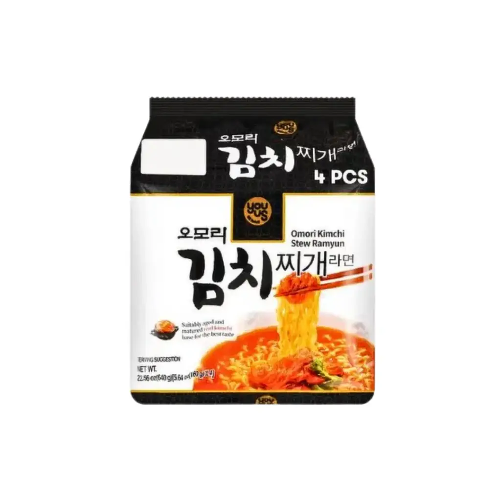 OMORI KIMCHI JJIGAE RAMEN 160G  أوموري كيمتشي جيجيجاي رامين 160 جم