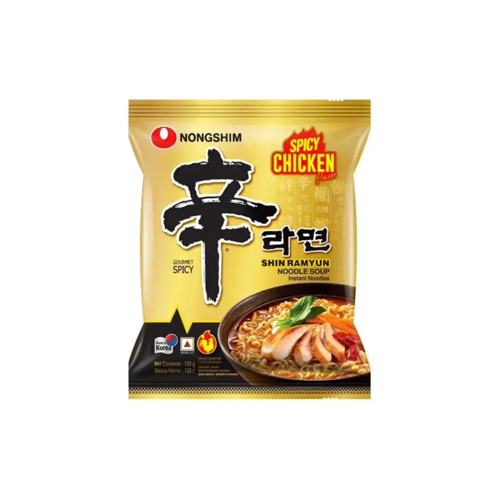 SHIN RAMYUN SPICY CHICKEN 120G شين راميون دجاج حار 120 جرام
