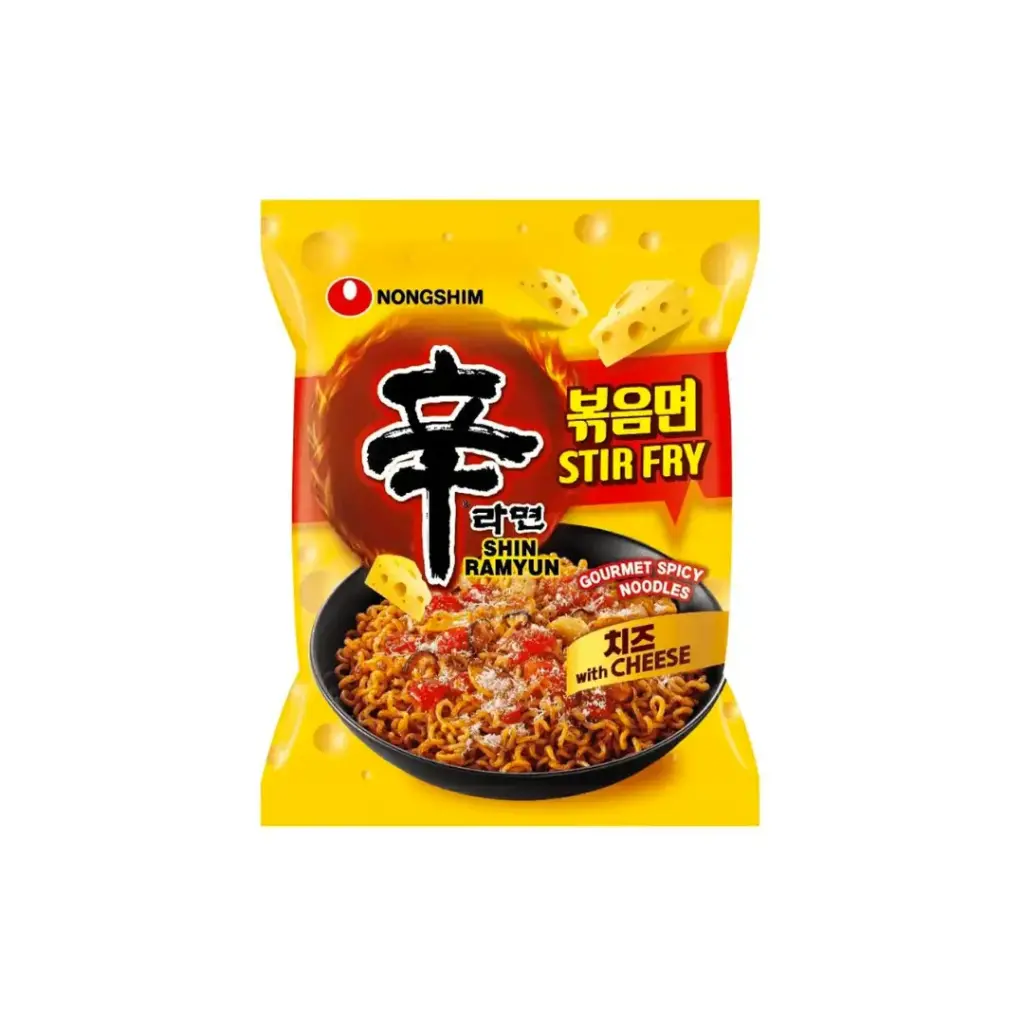 SHIN RAMYUN STIR FRY WITH CHEESE 136G  شين راميون مقلي بالجبن 136 جرام