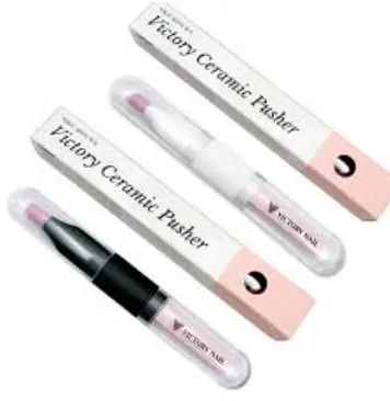 VICTORY CERAMIC STONE TRIANGLE PUSHER & FILE (2EA) دافع ومبرد حجري سيراميكي على شكل مثلث من فيكتوري (قطعتان)