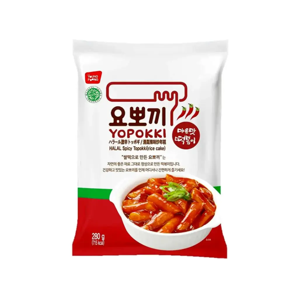YOPOKKI HALAL SPICY POUCH 240G كيس يوبوكي حلال حار 240 جرام