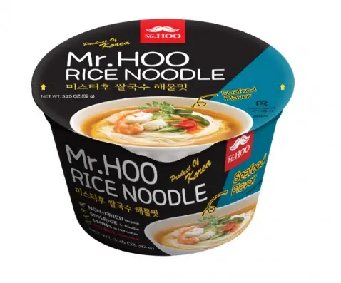 MR. HOO RICE CUP NOODLE SEAFOOD 92G مستر هوو، نودلز الأرز بالمأكولات البحرية، 92 غرام