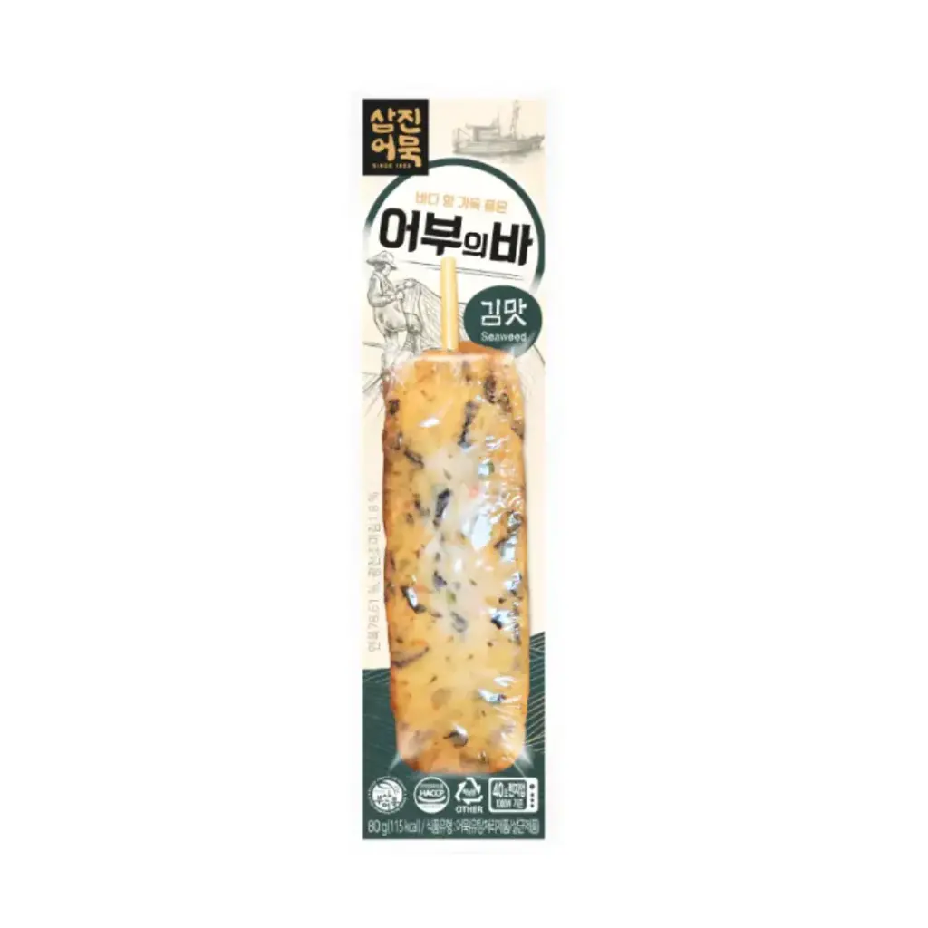 FISH CAKE BAR SEAWEED 80G كعكة السمك بالأعشاب البحرية 80 جرام