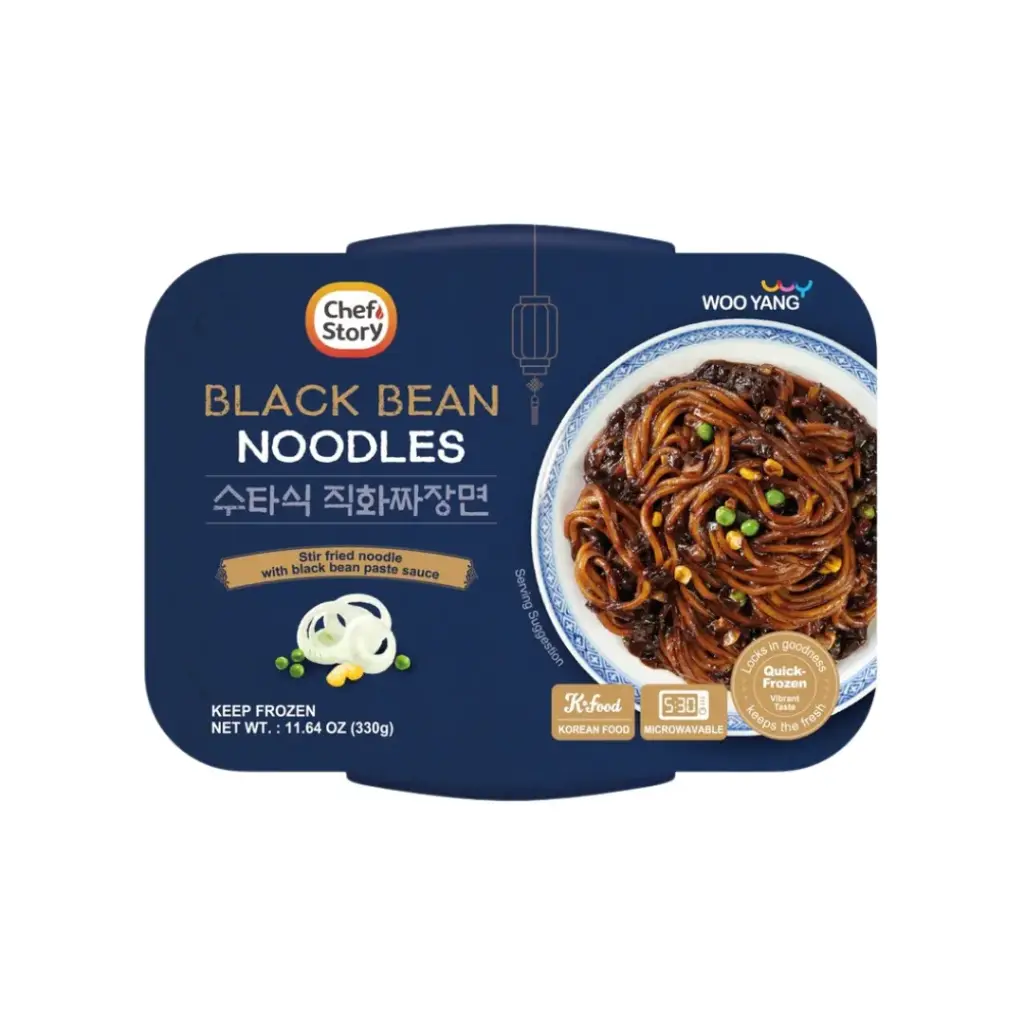 CHEF STORY BLACK BEAN NOODLES 330G نودلز الفاصوليا السوداء من شيف ستوري 330 جرام