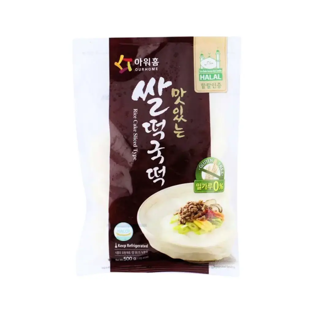OUR HOME SLICED RICE CAKE 500G كعكة الأرز المقطعة منزليًا 500 جرام