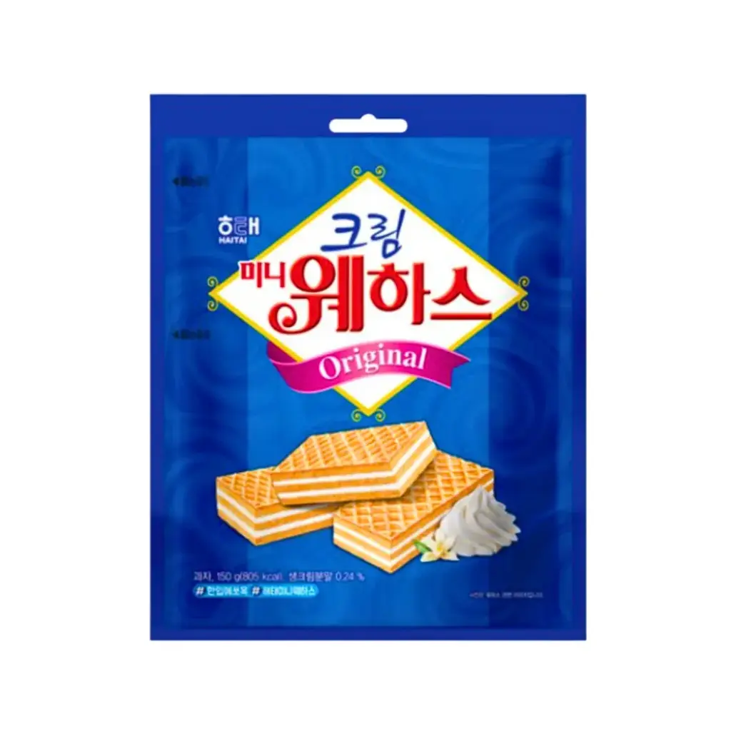 HAITAI BISCUIT MINI WAFER (CREAM) 150G بسكويت هايتاي ميني ويفر (كريمة) 150 جرام