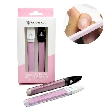 VICTORY NAIL CERAMIC STONE FILE (2EA) مبرد أظافر سيراميكي حجري من فيكتوري (قطعتان)