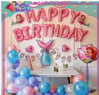 MERMAID BIRTHDAY SET مجموعة عيد ميلاد حورية البحر