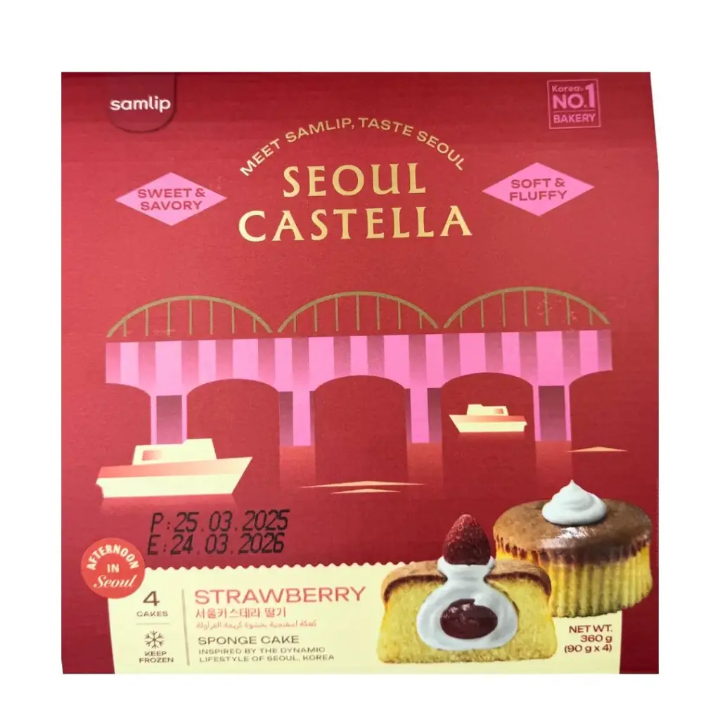 SAMLIP SEOUL CASTELLA STRAWBERRY 90G سامليب سيول كاستيلا فراولة 90 جرام