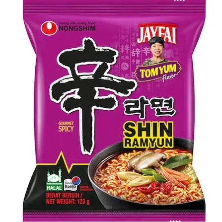 NONGSHIM SHIN RAMYUN TOMYUM NOODLE SOUP 123G حساء نودلز نونغشيم شين راميون توميام 123 غرام