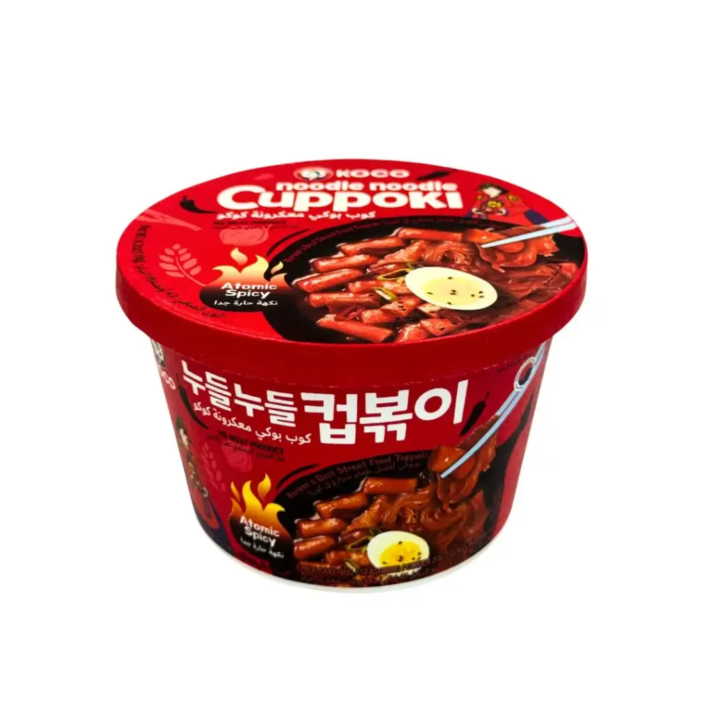KOCO NOODLE CUPPOKI ATOMIC SPICY FLAVOR 118G  كوكو نودلز كابوكي بنكهة ذرية حارة 118 جرام