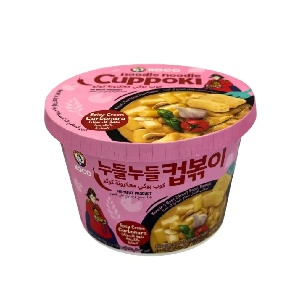 KOCO NOODLE CUPPOKI SPICY CREAM CARBONARA FLAVOR 118G كوكو نودلز كابوكي بنكهة كريمة كاربونارا حارة 118 جرام