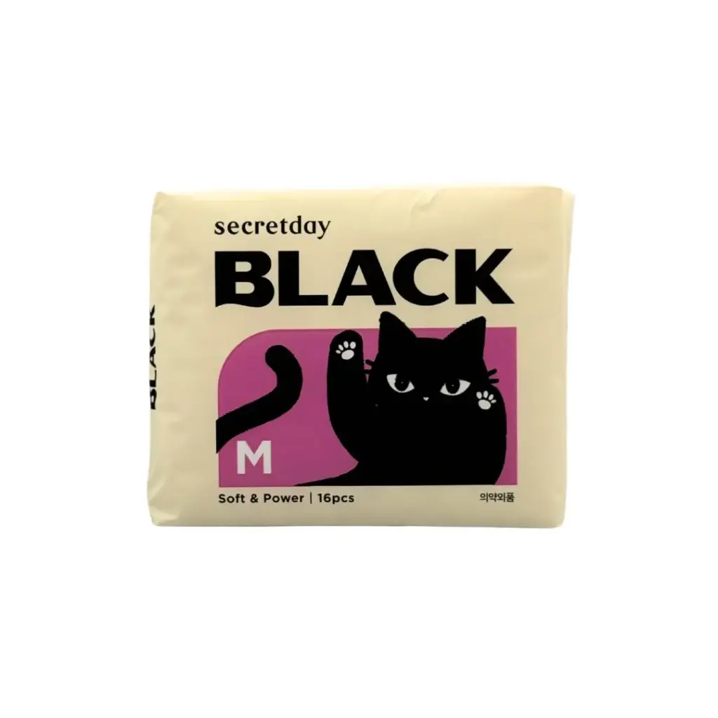 SECRETDAY BLACK MEDIUM 16PCS 300G سيكريت داي بلاك متوسط ​​١٦ قطعة ٣٠٠ غرام