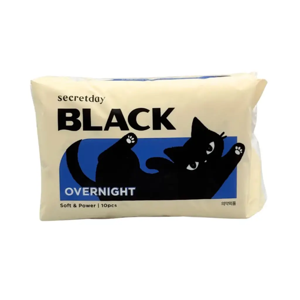 SECRETDAY BLACK OVERNIGHT 10PCS 300G سيكريت داي بلاك أوفر نايت ١٠ قطع ٣٠٠ غرام