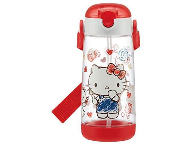 SANRIO SKETCH ONE TOUCH STRAW BOTTLE 480ML زجاجة سانريو سكيتش بلمسة واحدة مع ماصة 480 مل