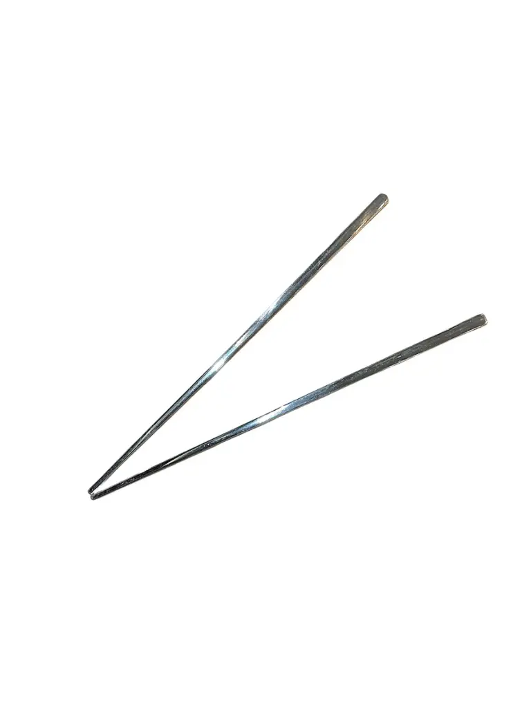 23 CM STAINLESS STEEL CHOPSTICKS(SILVER IN ROUND TYPE) عيدان تناول الطعام من الفولاذ المقاوم للصدأ مقاس 23 سم (فضي في شكل دائري)