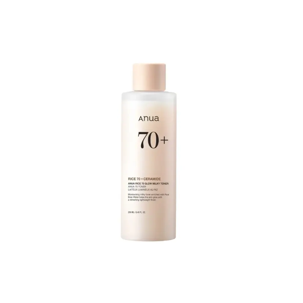 ANUA-RICE 70 GLOW MILKY TONER 250ML تونر حليبي متوهج من أنوا-رايس 70، 250 مل