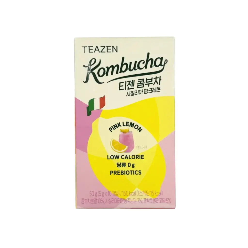 TEAZEN KOMBUCHA PINK LEMON 50G تيزان كومبوتشا بالليمون الوردي 50 جرام