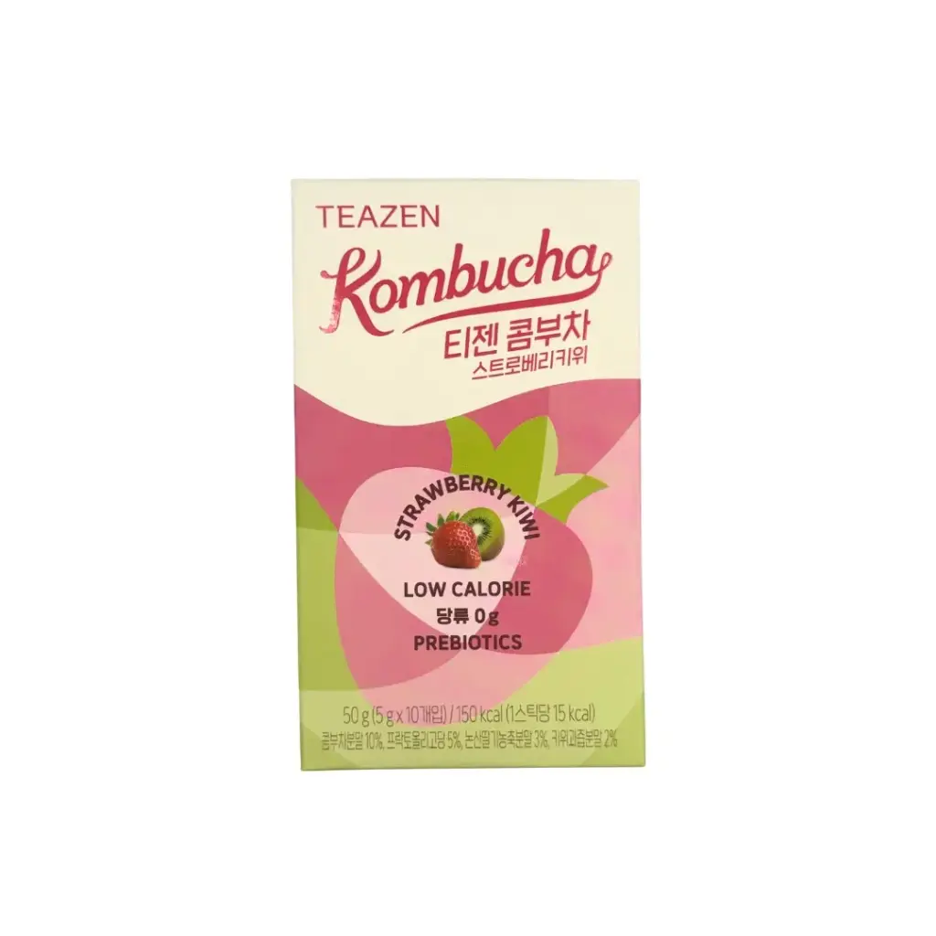 TEAZEN KOMBUCHA STRAWBERRY KIWI 50G تيزان كومبوتشا فراولة كيوي 50 جرام