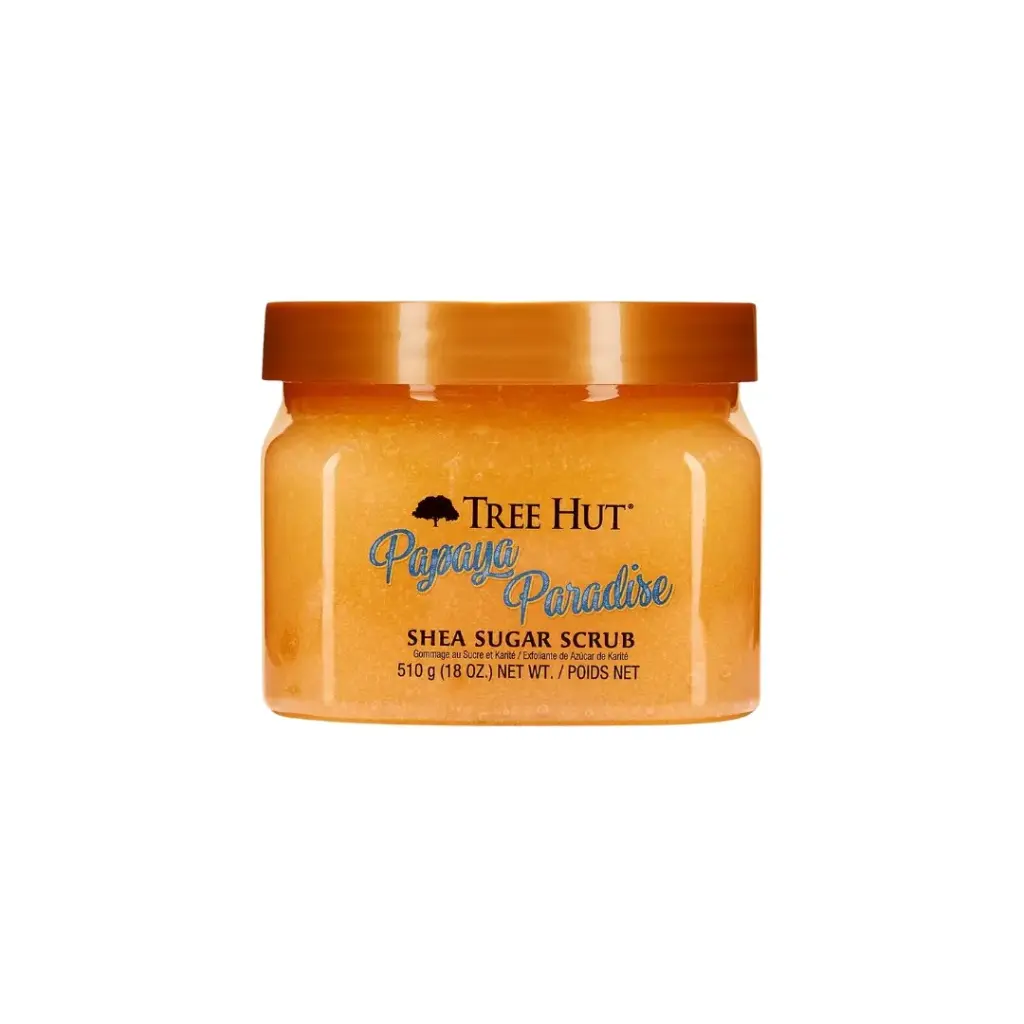 TREE HUT PAPAYA PARADISE SHEA SUGAR SCRUB 510G مقشر تري هت بابايا بارادايس بزبدة الشيا والسكر 510 جرام