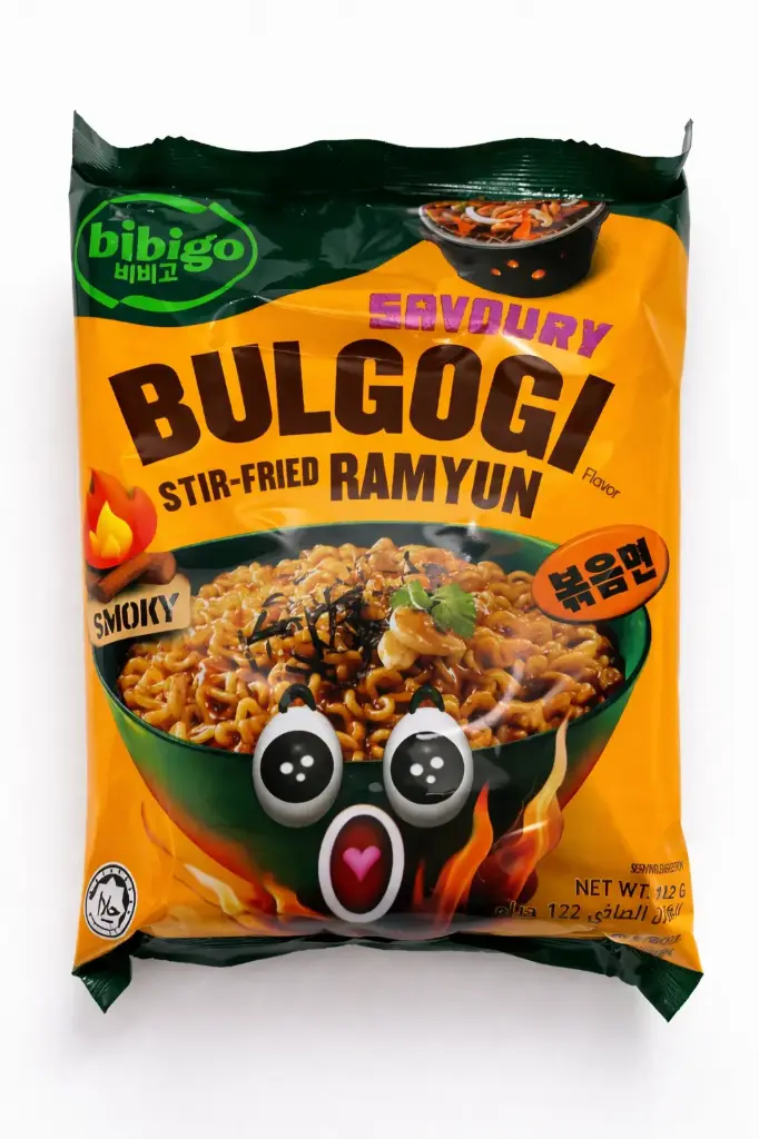 BIBIGO RAMYUN SAVORY BULGOGI 122G  بيبجو راميون بولجوجي لذيذ 122 غرام